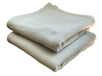 Pair Of Archipelago Wool Blankets In Pale Lavender Wool