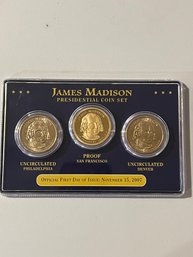 First Day Issue James Madison Presidential Coin Set Sealed