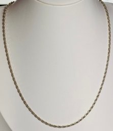 ITALIAN STERLING SILVER ROPE CHAIN NECKLACE