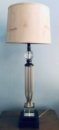 Metal And Glass Table Lamp