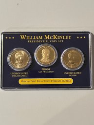 First Day Issue William McKinley Presidential Coin Set Sealed