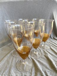 15 Lenox Precious Metals Gold Crystall Water Goblets Ice Tea Glasses 7in No Chips