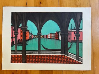 Lithograph, Grand Canal, Signed And Numbered Limited Edition