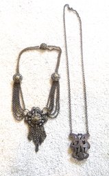 Metal Chain Pendant Necklaces Victorian