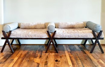 A Custom Bench Or Day Bed In Crushed Velvet By Katy Skelton