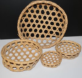 Beautiful Set Of Handwoven Nesting Baskets