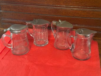 4 Vintage Syrup Pitchers