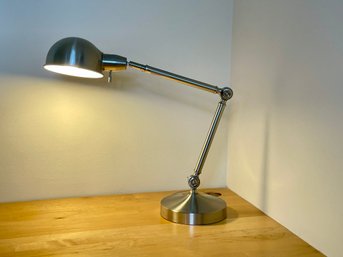 Chrome Desk Lamp With Articulating Arm