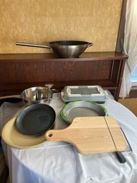Extensive Collection Of Quality Cookware Including Food Mill & Forged Steel Oven Plate
