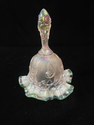 Fenton Large PINK BELL Lily Of The Valley W Teal Crest Iridescent FLOWERS