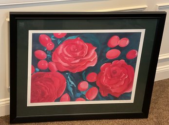 PEACH ROSE TRIO By JUDITH HEARTSONG  Certified Lithograph