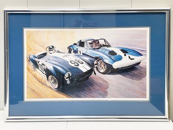 A Signed Vintage Car Themed Lithograph, Peter Vorhees