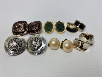 Vintage Clip-on Earrings (6 Pairs)
