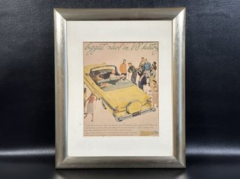 A Fabulous Vintage Car Advertisement, Framed,  #1