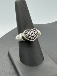 Brighton Woven Heart Sterling Silver Ring