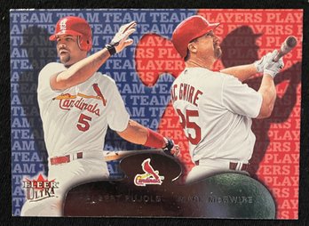 2001 Fleer Ultra Team Players Cardinals Albert Pujols (Rookie Card) And Mark McGwire Insert