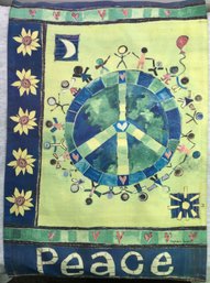 Studio M Stephanie Burgess Artwork Global Peace Sign Flag Tapestry Poster