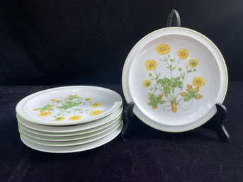 Vintage Porcelain Royal Domino Collection Sunrise 8' Plates