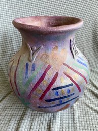 Purple Hand Painted Vase Signed MtH