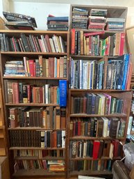 TWO BOOKSHELVES OF VINTAGE AND ANTIQUE BOOKS