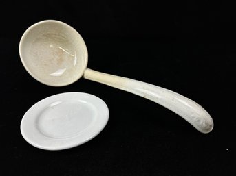 Ironstone Ladle And Spoon Rest