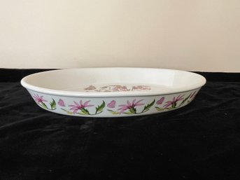 Portmeirion Botanic Garden Oval Christmas Rose Helleborus Casserole Serving Dish