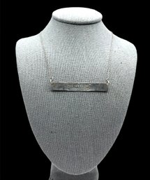 Vintage Nashelle Designer Sterling Silver 'Beautiful' Pendant Necklace