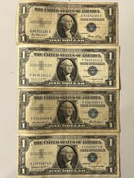 4 $1 Silver Certificates