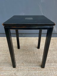 Fabulous Asian Motif Pub Height Table With Ebonized Rub-Through Finish