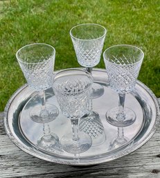 Set Of 4 Waterford Crystal 'alana' Claret Wine Glasses- All Marked- No Issues!