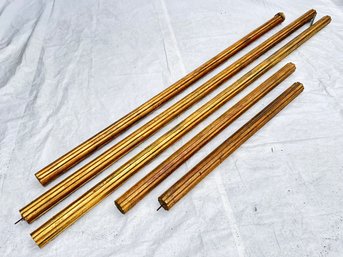 Vintage Gilt Wood Curtain Rods, Or Fluted Columns - The Myriad Uses Abound!