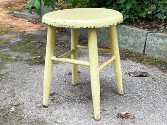 A Rustic Wood Stool