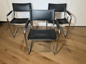 Trio Of Mart Stam Bauhaus Style Vintage Modern Chairs