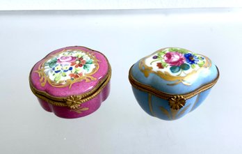 Two Vintage Limoges Boxes