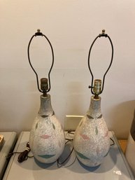 Mid Century Modern , Pair Of Ceramic Lamps