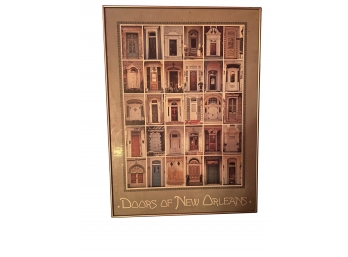 Vintage Framed Poster Print 'Doors Of New Orleans'