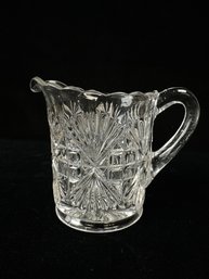 Vintage Cut Glass Creamer Pitcher