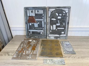 Lot Of 6 Printing Plates