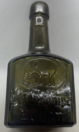 Ultra Rare Antique Circa 1890 CARL MAMPE BERLIN BITTERS BOTTLE- High Relief Elephant Cartouche