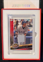 Jersey Fusion Ichiro Suzuki Game Used Relic From 2001 (Rookie Year!) W/ Original Box