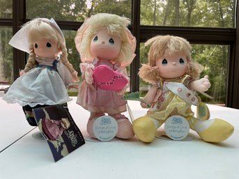 Trio Of Precious Moments Dolls. Up To 11' Tall