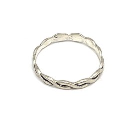 Vintage Sterling Silver Twisted Band, Size 7