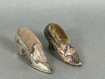 Antique Sterling Silver Shoe Pin Cushions