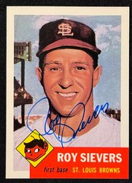 Topps Archives Roy Sievers 1953 Design Autographed