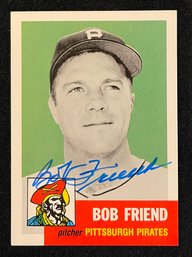 Topps Archives 1953 Design Bob Friend Autographed