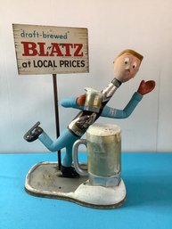 Draft Brewed Blatz Ice Skating Sculpture