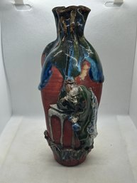 Antique Japanese Meiji Period SUMIDA GAWA VASE- Artist Signed- Circa 1880