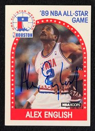 1989 NBA Hoops Alex English All-Star Autographed