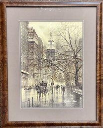 Vintage NYC EMPIRE STATE BUILDING Signed Print