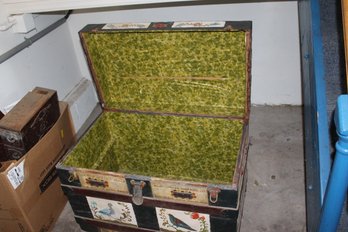Hand Painted Steamer Trunk 36x22x26